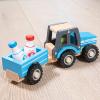 Tracteur en bois avec remorque transport de lait