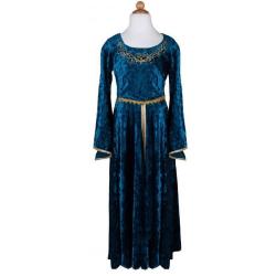 Déguisement robe Lady Guenièvre bleu turquoise