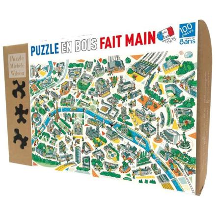 Puzzle en bois carte de France 24 pièces Puzzle Michèle Wilson