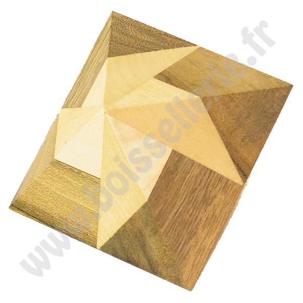 Casse-tête en bois double pyramide