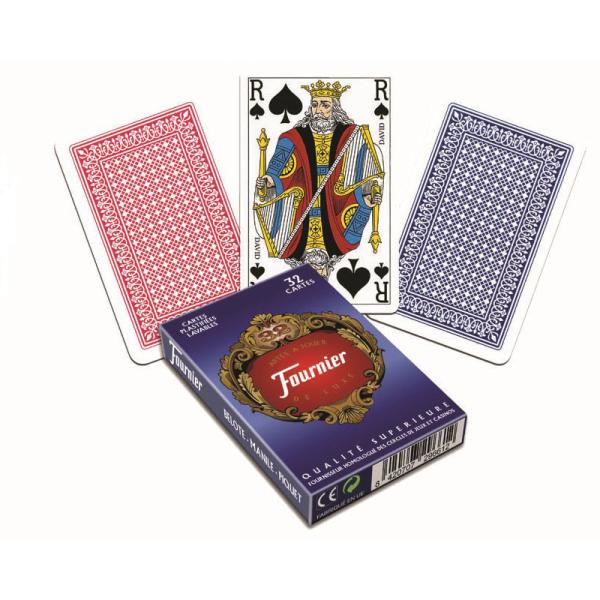 jeu de 32 cartes, jeu de cartes plastifié