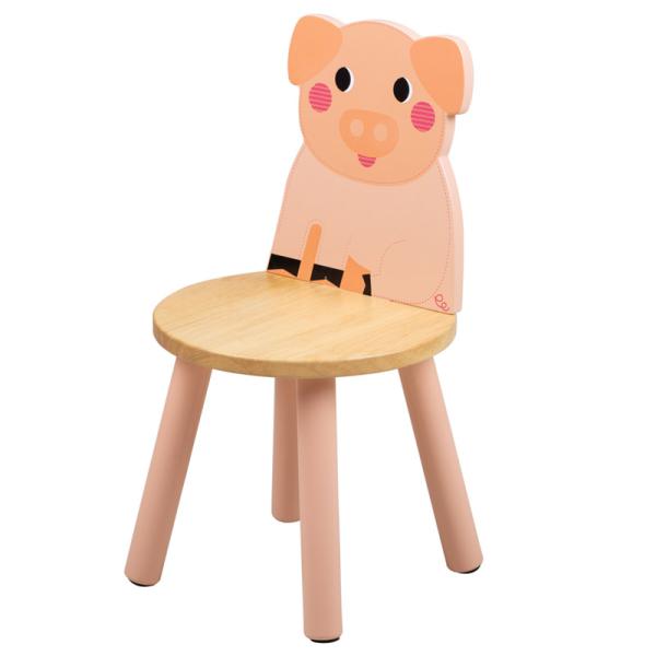 Chaise pour enfant cochon - la ferme