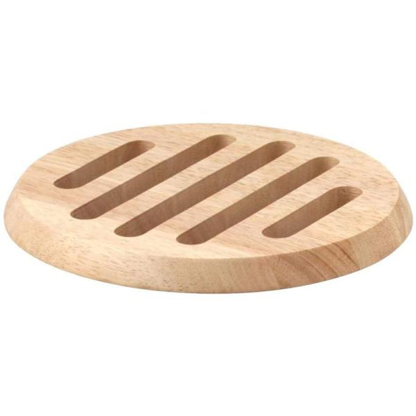 Dessous de plat rond en bois d'Hévéa diamètre 20 cm