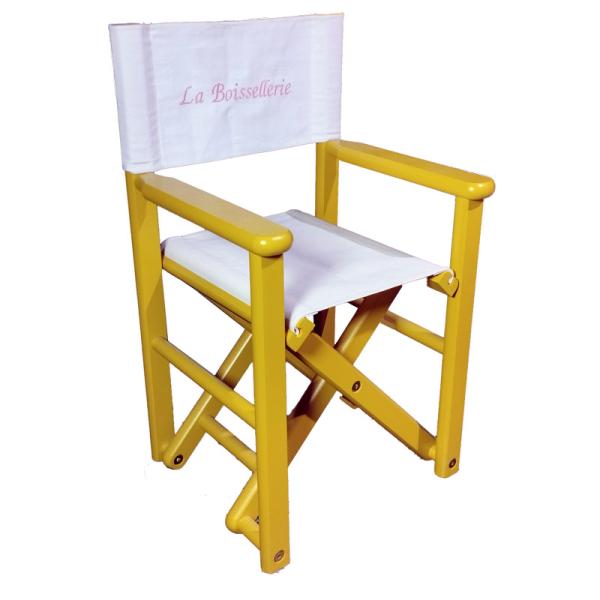 fauteuil metteur en scène personnalisable couleur moutarde