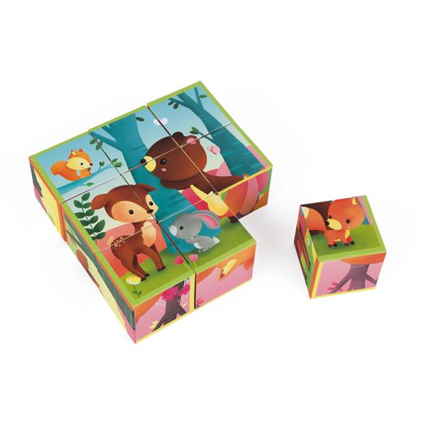 Jeu De 9 Cubes Puzzles Animaux De La Forêt
