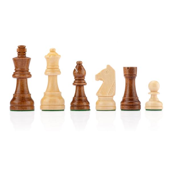 Pièces d'échecs taille 3 en coffret en bois