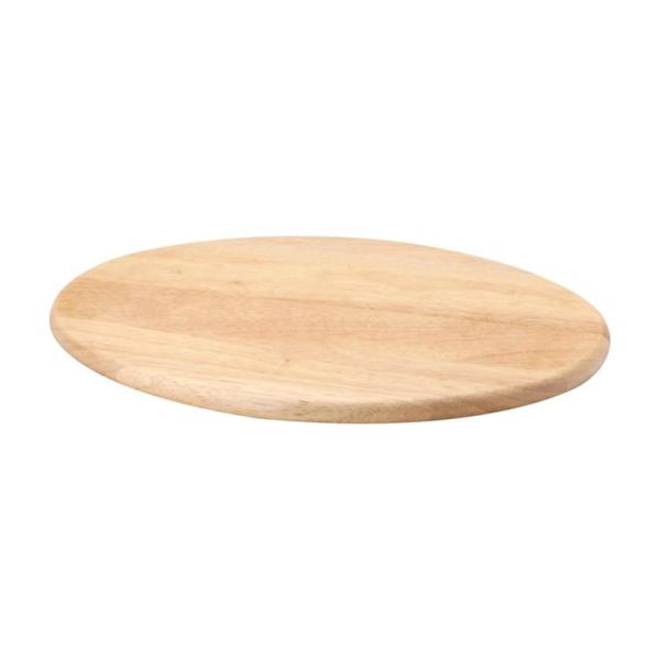 Planche à découper ovale en bois d'Hévéa 34,5 cm x 25,5 cm