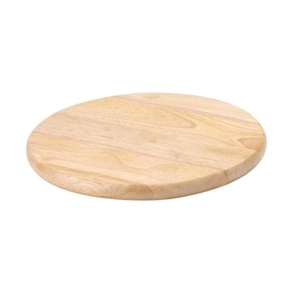Planche à découper ronde en bois d'Hévéa