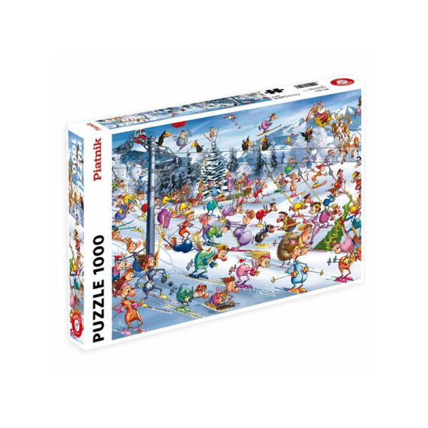 Puzzle 1000 pièces en carton - Ski de Noël
