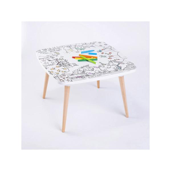 Table en bois à colorier - Coloritable - La Ferme