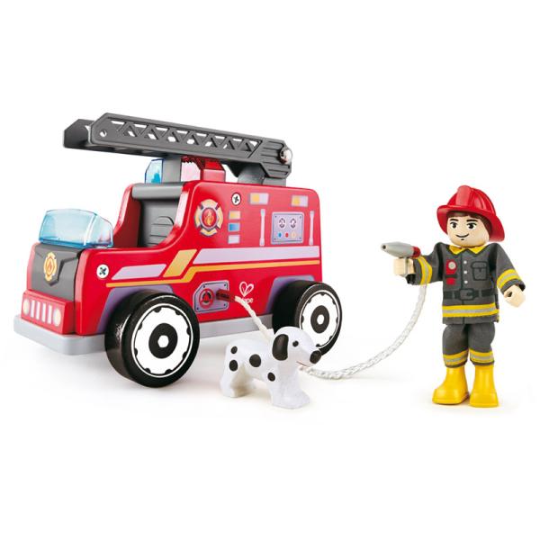 Camion de pompier et ses personnages