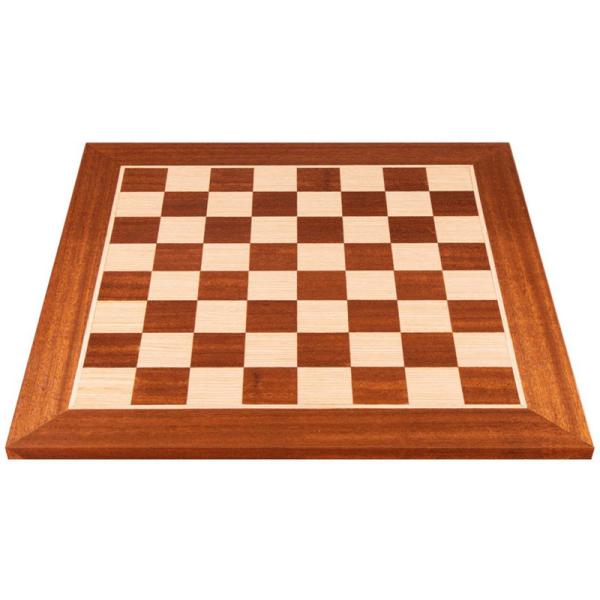 plateau d'échecs en bois - 50 cm - Acajou & Chêne