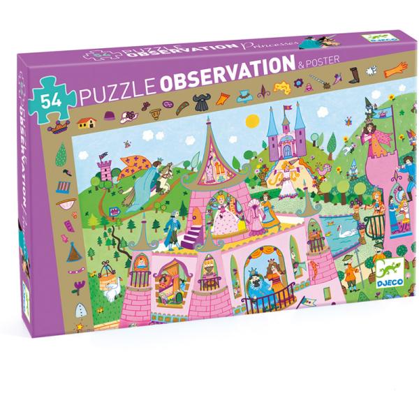 Puzzle d'observation, les Princesses 54 pièces