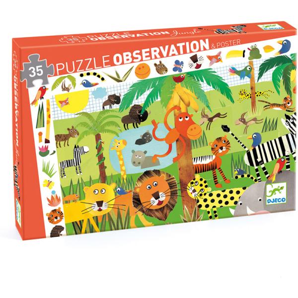 Puzzle d'observation,La Jungle 35 pièces