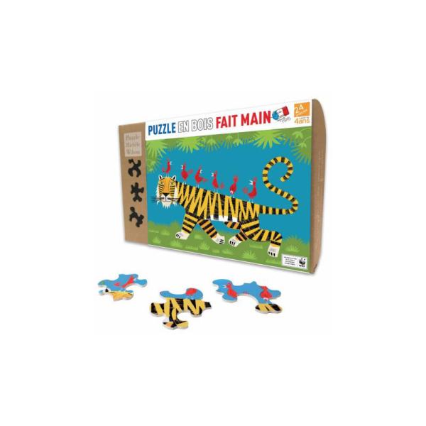 Puzzle en bois - Le tigre - 24 pièces