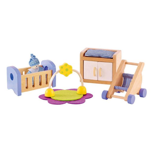 Chambre de bébé - jouet en bois pour maison de poupée, HAPE
